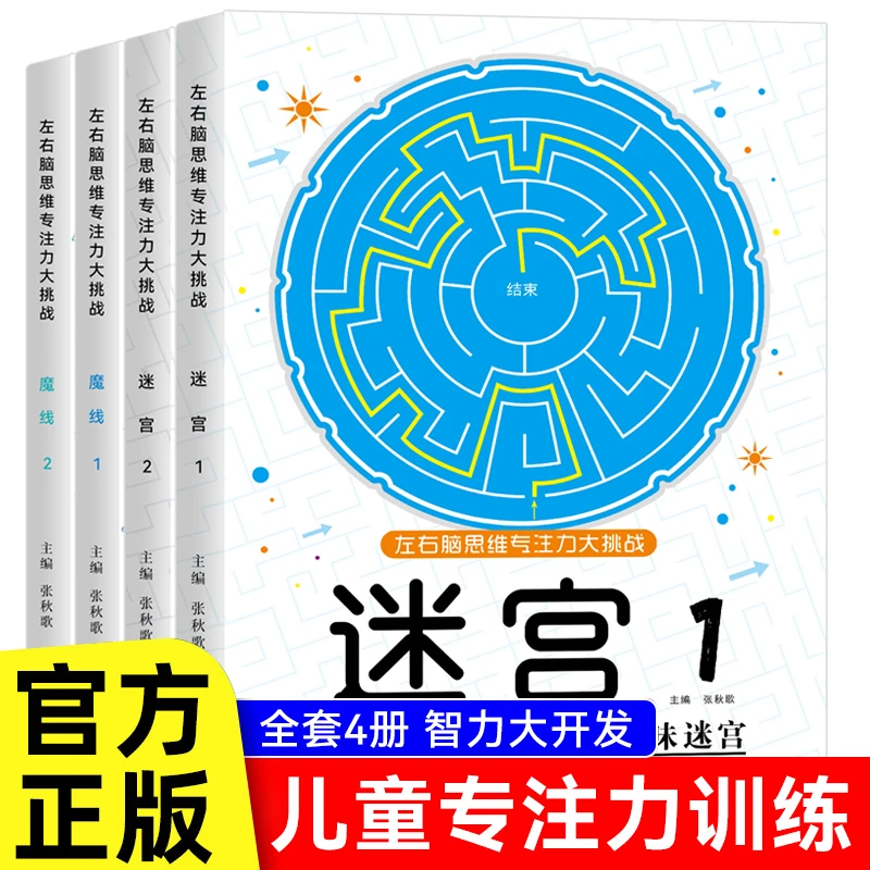 3-6岁孩子动脑逻辑观察力思维趣味教育训练迷宫专注力培养迷宫