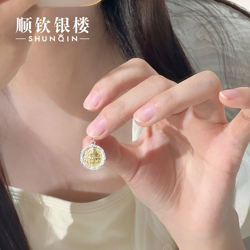 吊坠足银 【佑福吊坠】足银999轻奢气质小众银吊坠百搭