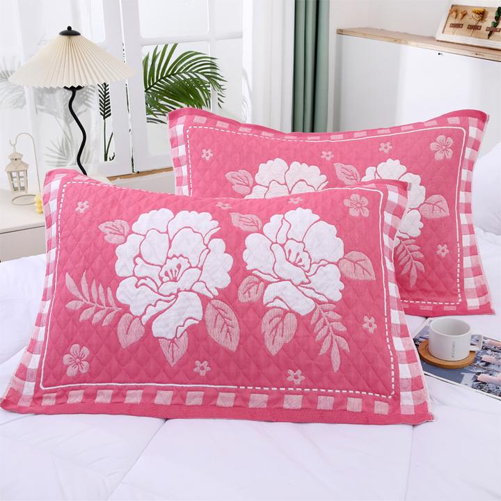 纯棉枕巾一对装纱布加大加厚枕头巾四季学生成人情侣盖巾吸汗高档