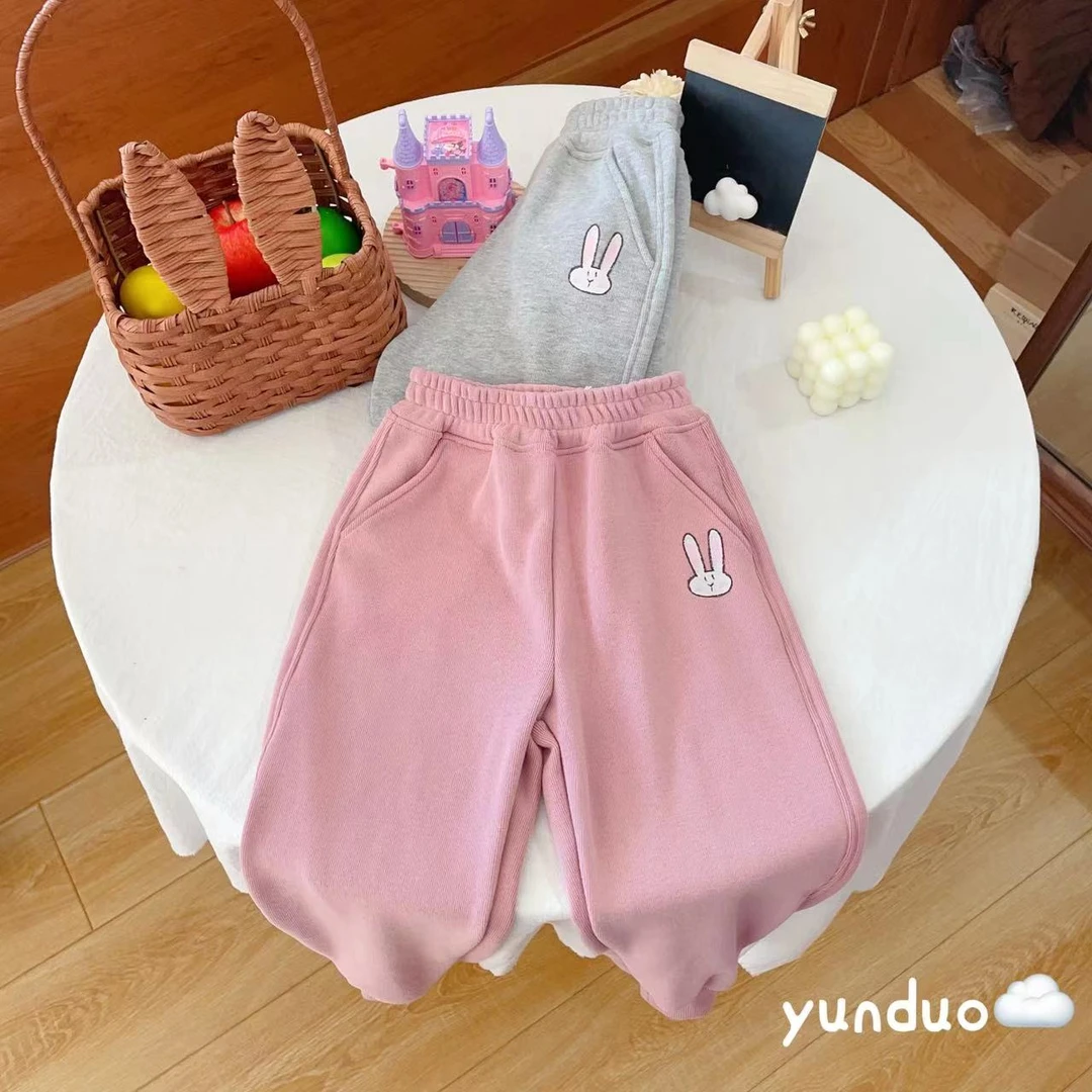 【云朵小葵】儿童长耳兔纯色束脚百搭休闲卫裤236078
