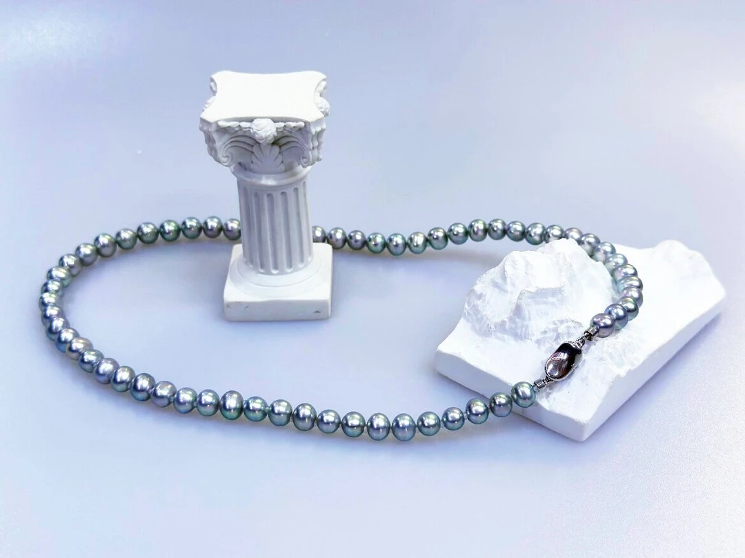 【老蚌头珠宝】时尚百搭炫彩珍珠全珠链