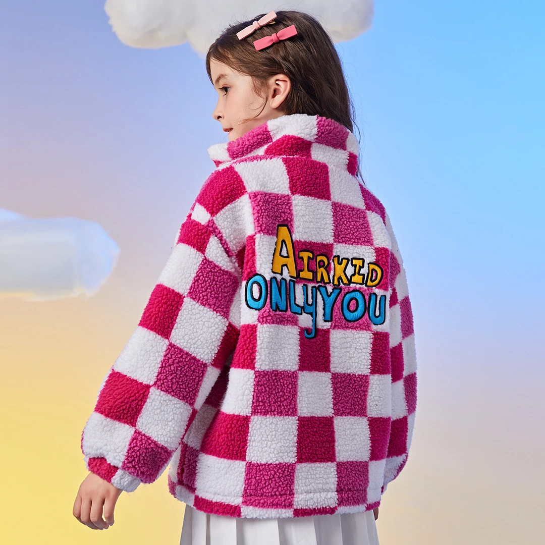 【立领棋盘格】女童外套秋装中大童保暖防风上衣SF241308018AW