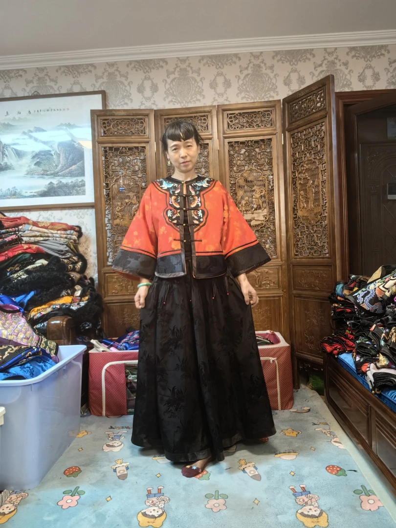 佑漪阁提花缎上衣