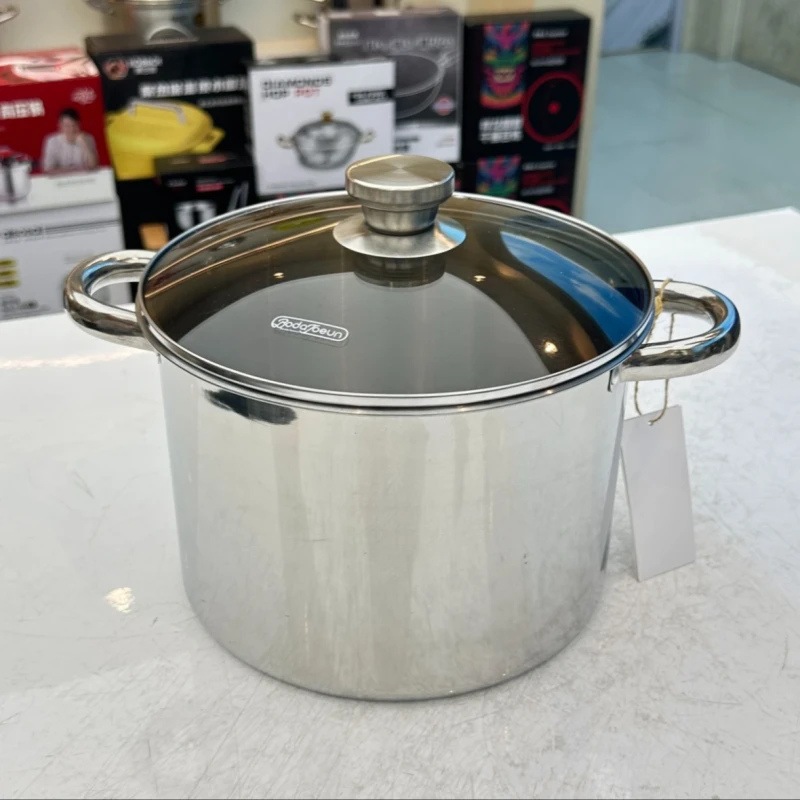 24cm高汤锅家用韩式汤锅炖汤煮粥锅煲火锅蒸锅煤气电磁炉通用锅具