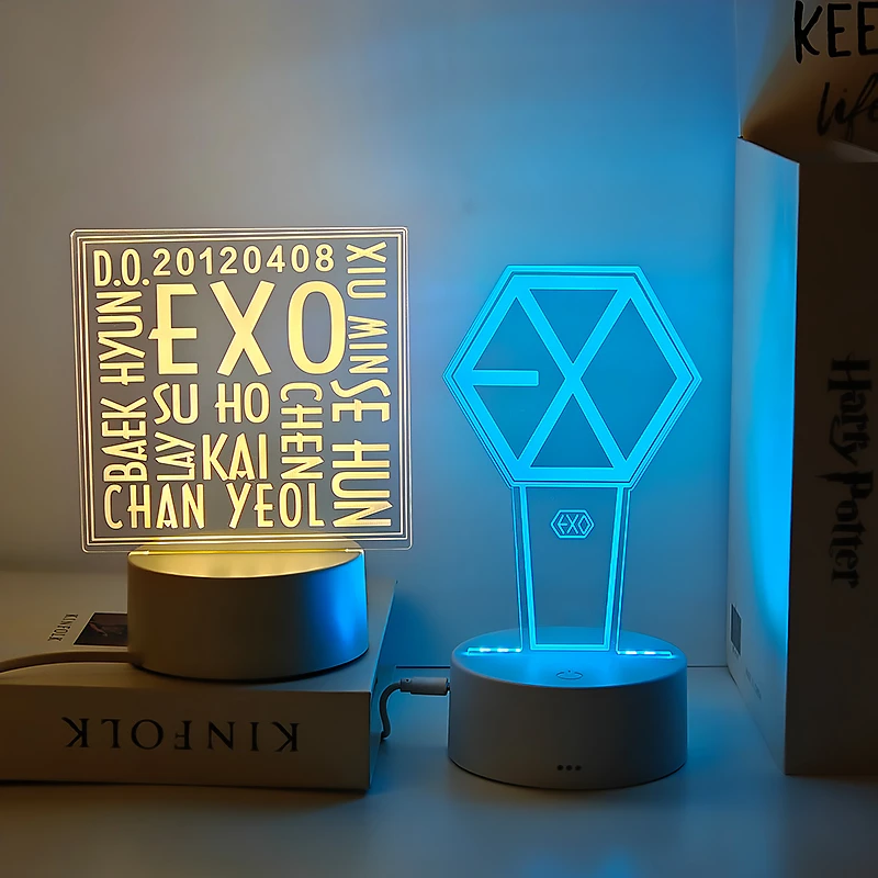 EXO应援台灯朴灿烈边伯贤吴世勋张艺兴灯牌立牌同款周边生日礼物
