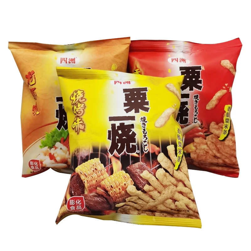 洲粟一烧*包小包装烧烤香辣龙虾味粟米条非油炸膨化零食笋0g笋