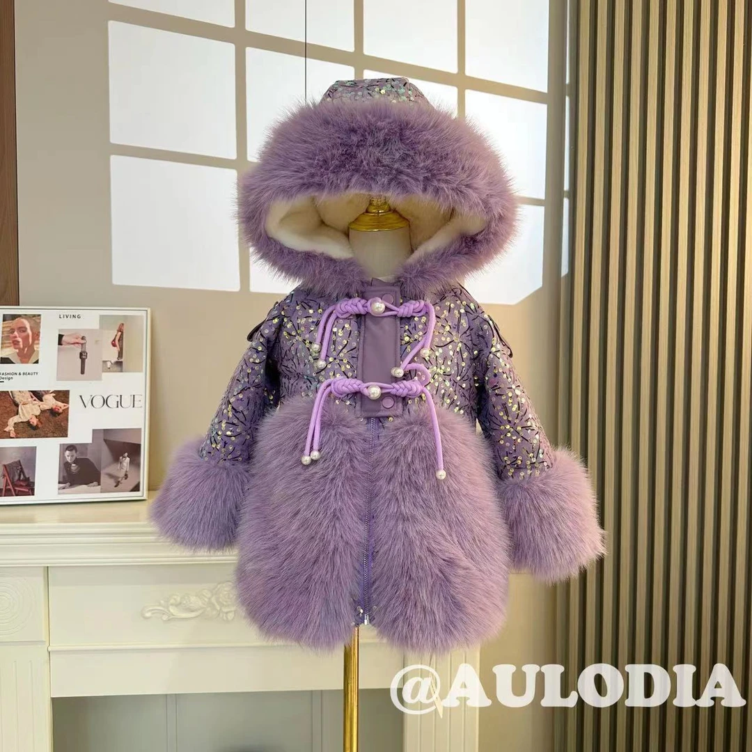 AULODIA-女童秋冬季时尚洋气草草外套