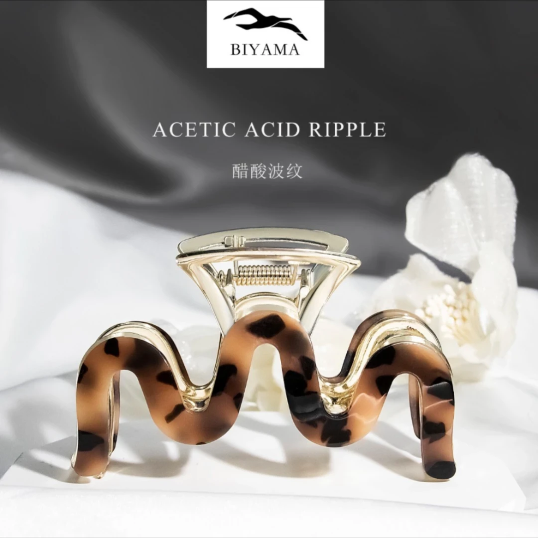 【设计】醋酸M型法式高级感金属抓夹鲨鱼夹时尚简约ins网红复古