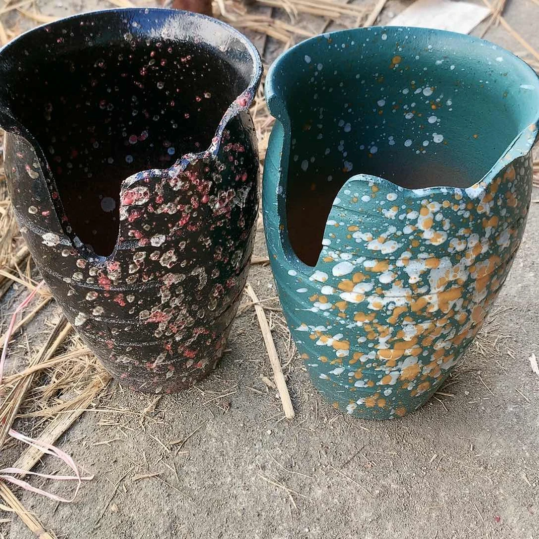 红陶口13高19。。。。