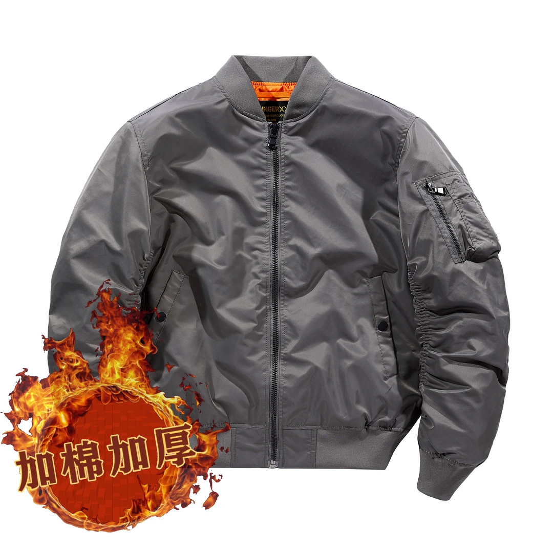 男女ma1飞行夹克机车纯色棒球服棉衣秋冬风衣短款外套春季