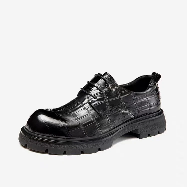 bindu/宾渡休闲男皮鞋男士单鞋舒适时尚百搭夏季透气88333