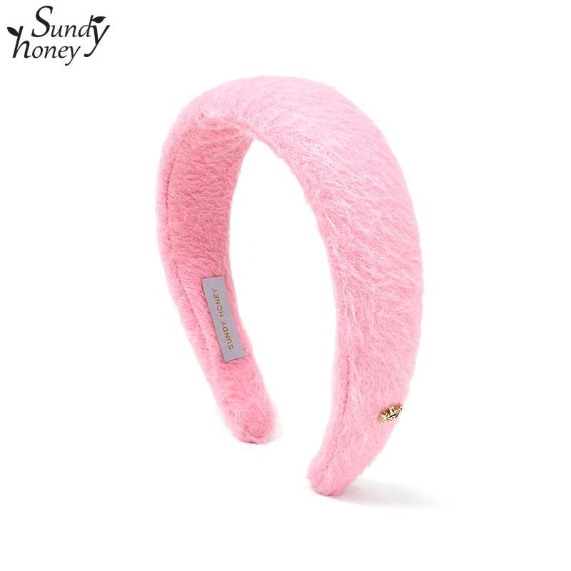 SUNDYHONEY温暖惬意毛绒发箍靓丽风景线秋冬款头箍拍照氛围感发饰