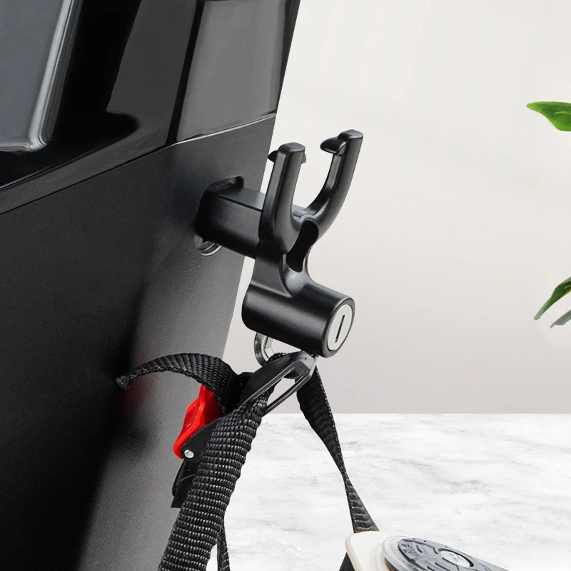 闽超电动车安全帽防盗锁电瓶车铸铝双挂钩头盔锁摩托车安全盔锁扣