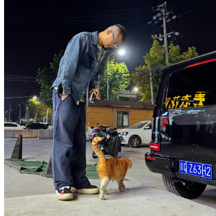 陈震同款 秋季新款 休闲裤百搭宽松阔腿加厚卫裤纯色