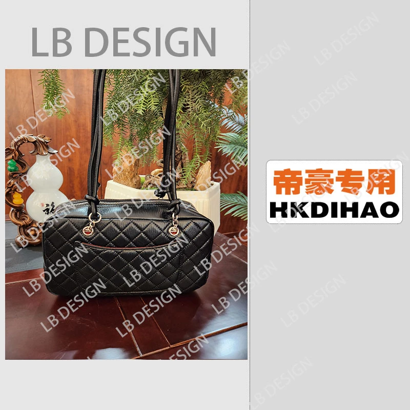 LBDESIGN手工打造真皮高端定制女士包【2633黑色】