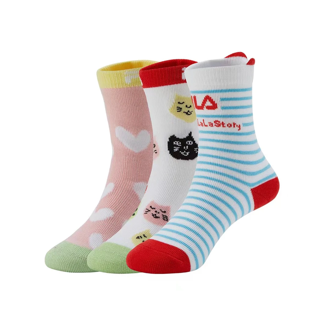 FILA【斐乐儿童】会员积分兑换中腰袜子礼盒套装K17G214384F99吸汗