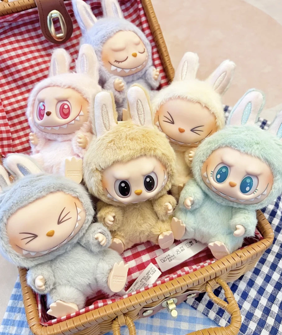 【国版拆盒】高质量拉布布坐坐派对马卡龙搪胶包挂可爱盲盒拉布布