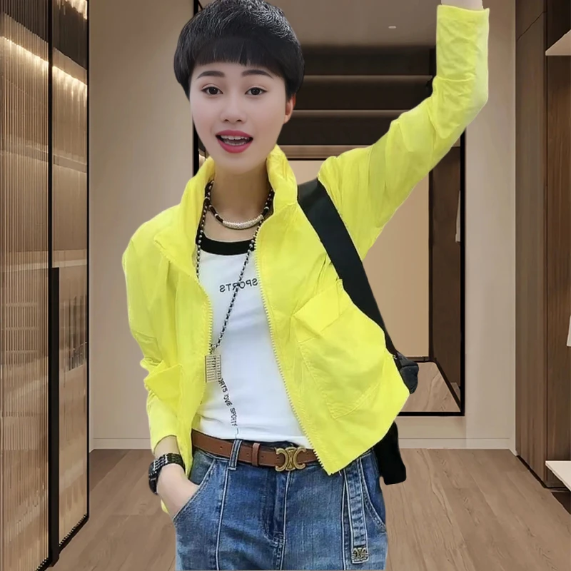 短款防晒衣女款外穿2025新款夏季户外薄款透气百搭防晒衫外套女装