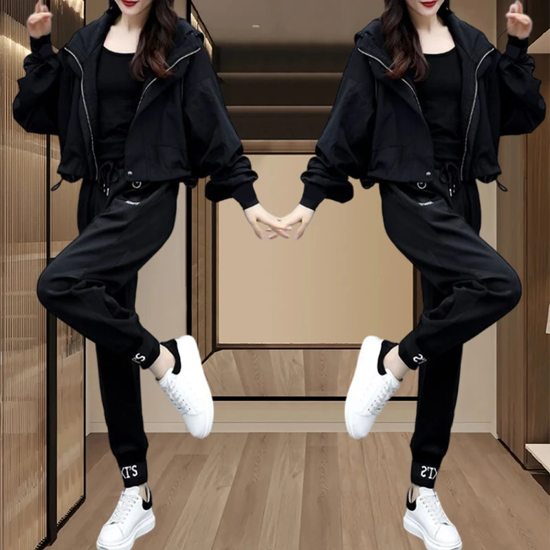 【宝藏衣橱上新】高档运动套装女春秋设计感洋气减龄休闲卫衣两件套