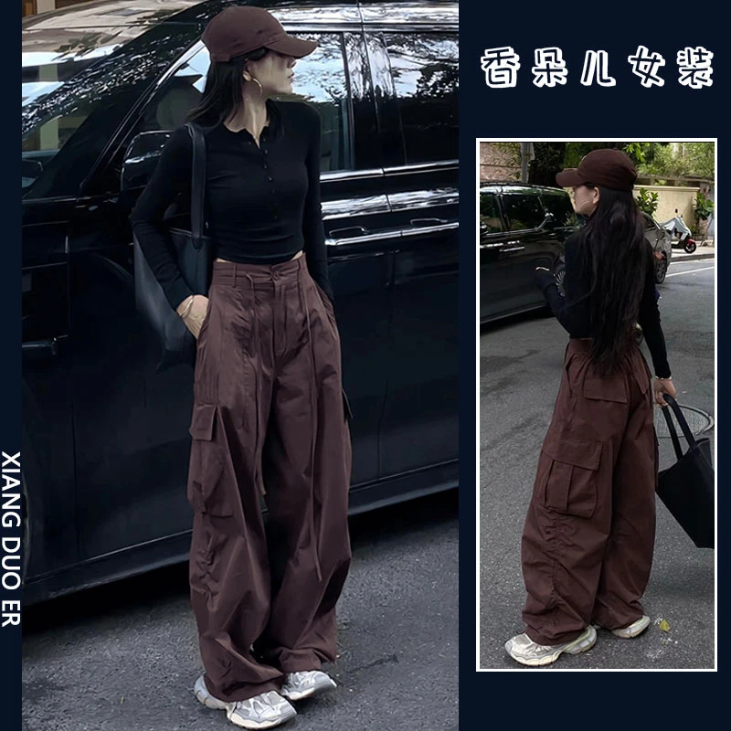 宽松减龄气质休闲裤女士2025春秋新款百搭气质裤子显瘦时尚工装裤