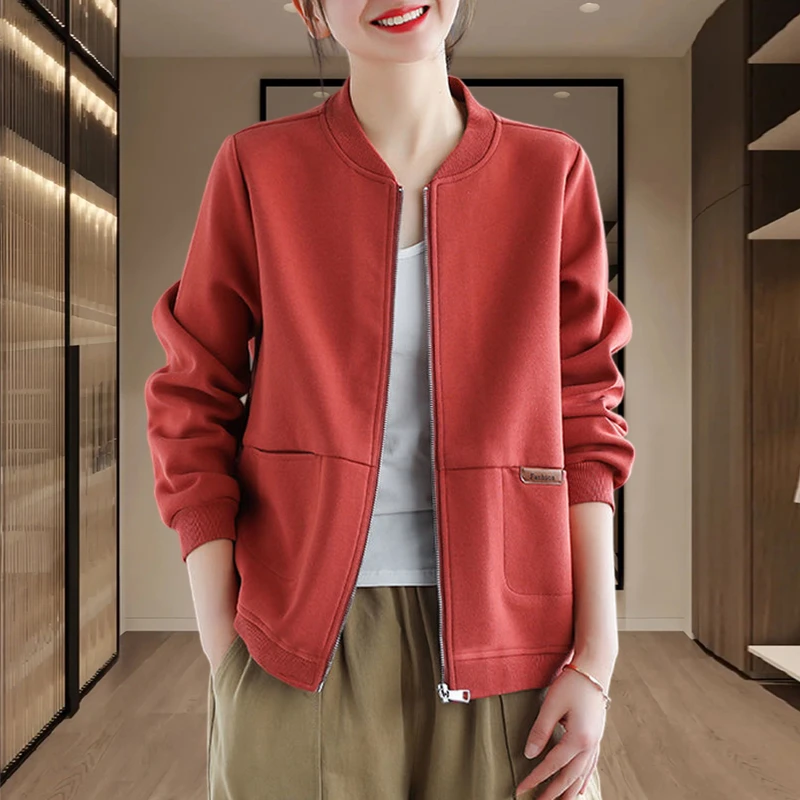 爆款休闲短外套女士2025年春季新款百搭洋气夹克棒球服上衣女装潮