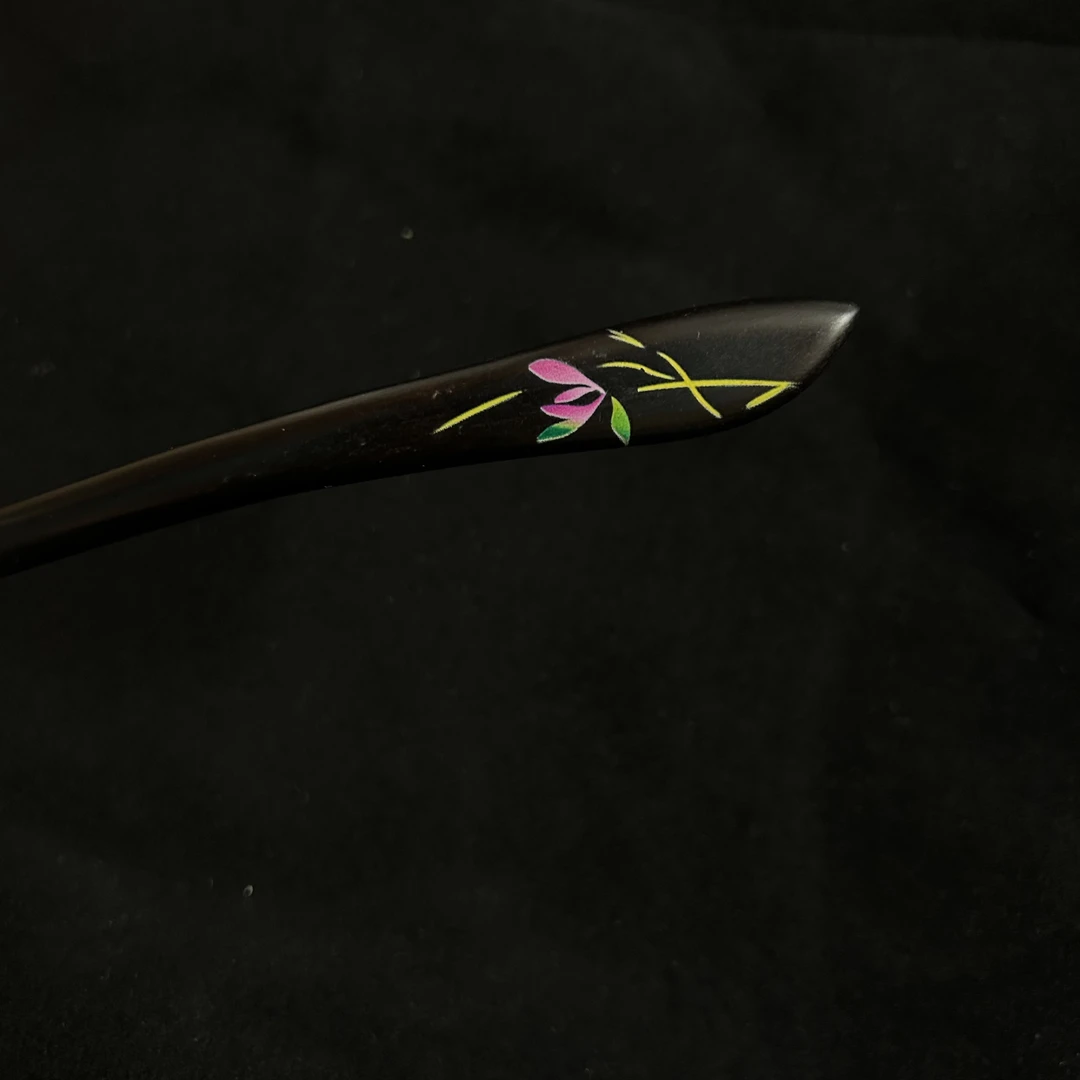 【漆艺双面】简约发簪手工发簪黑檀木发簪古风复古发钗日常