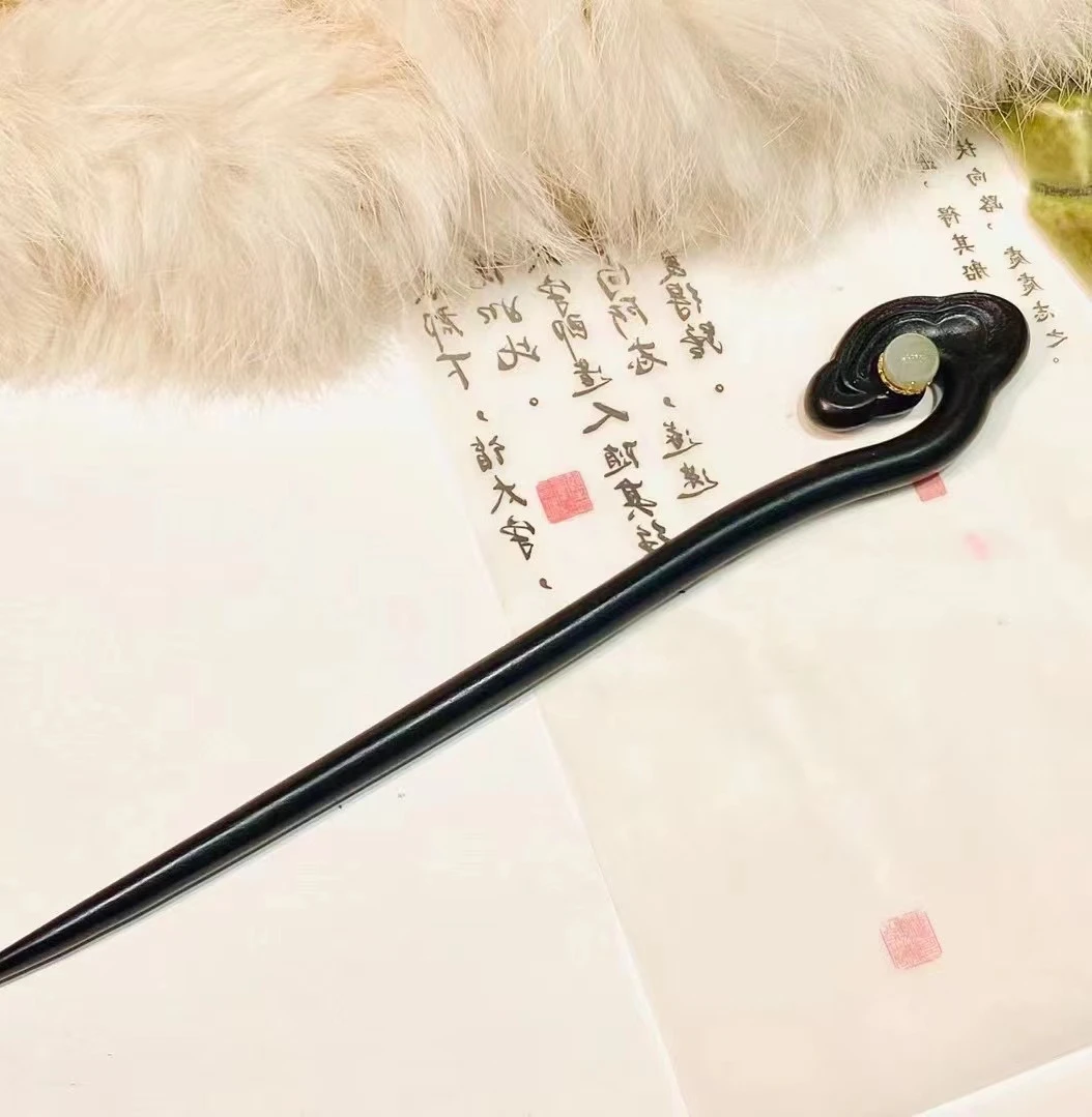 【云初 】非金属木质发簪黑檀木发簪简约古风钗子