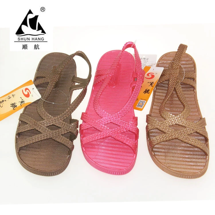 女平底凉鞋整体按摩防滑可水洗纺织厂工作鞋中老年夏季软底妈妈鞋