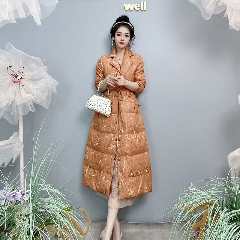 Bikamo/比卡陌冬季时尚保暖羽绒服外套女X20922红褐色