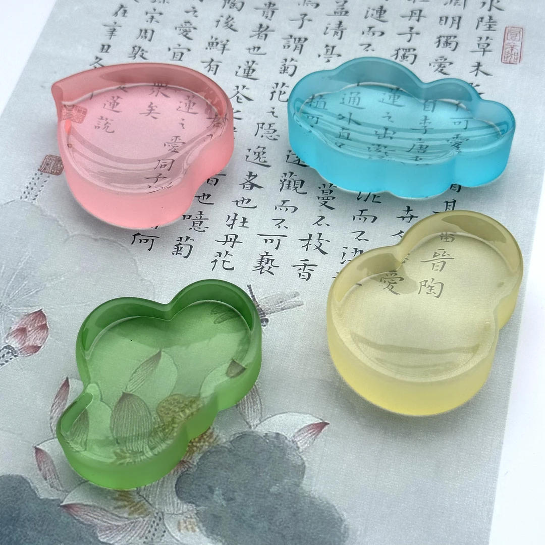 【多色小墨碟】【易清洗】毛笔舔笔压纸文房书法摆件