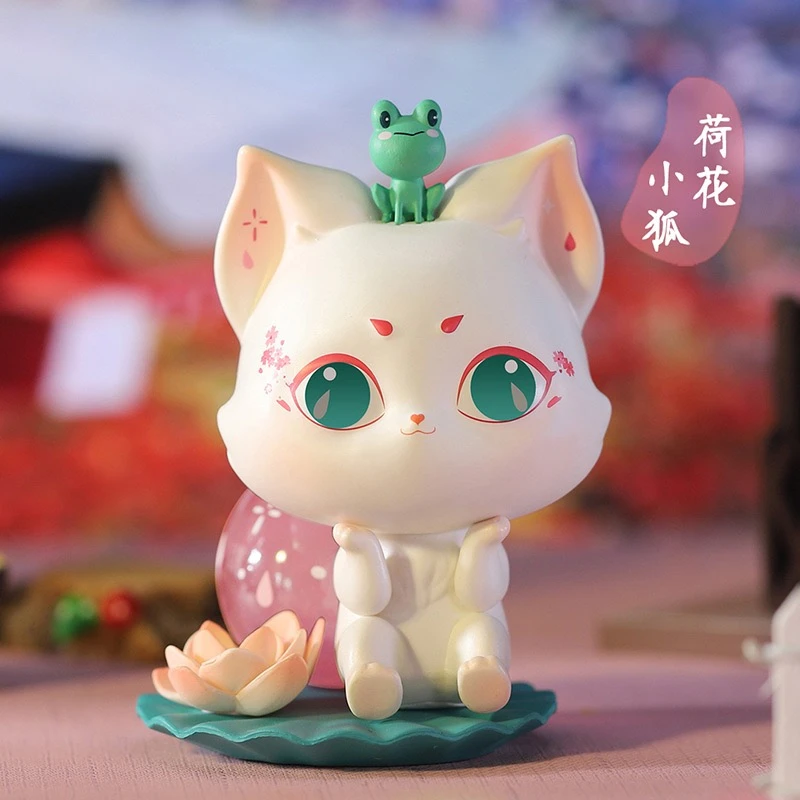 郭斯特小狐狸妖怪镇盲盒手办潮玩娃娃车载摆件