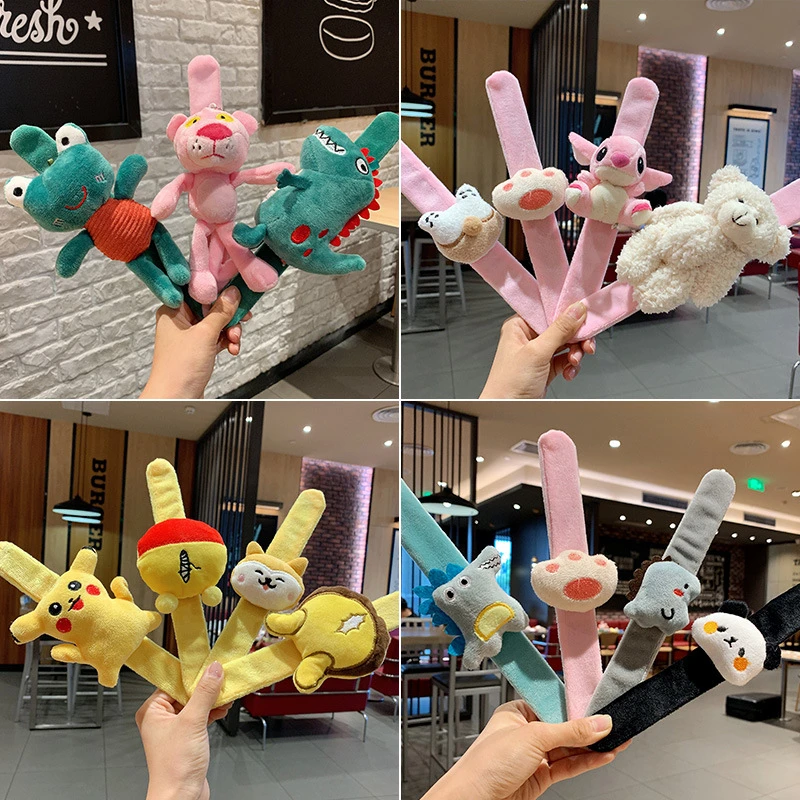 啪啪圈玩偶儿童啪啪圈发饰卡通公仔情侣啪啪手感创意装饰毛绒玩具
