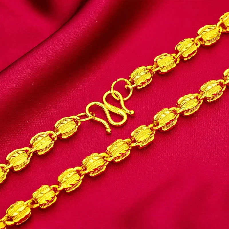 合金项链  新款典藏男士 【核桃项链】 金色不掉色时尚经典百搭大气