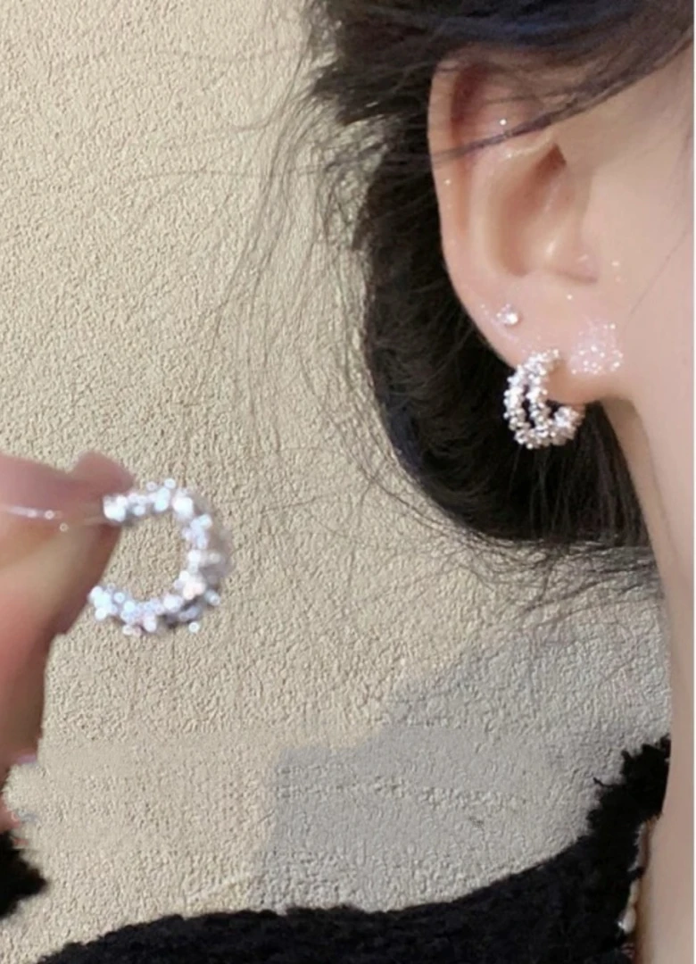 铜合金耳饰 D027《碎银加倍》小巧耳钉简约个性设计感耳钉