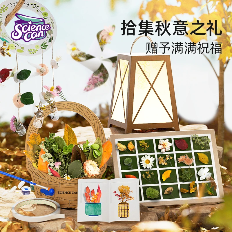 科学罐头植物手工儿童diy幼儿园手工制作材料包美术创意女孩玩具