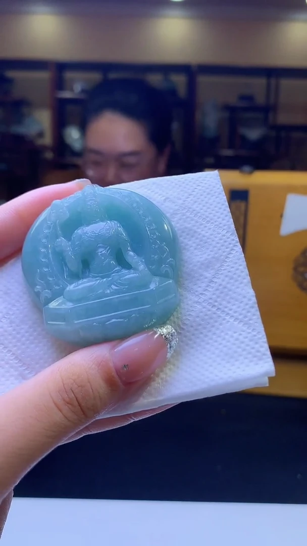 【闪购商品】定制翡翠未镶嵌1002xd-毛货挂件109