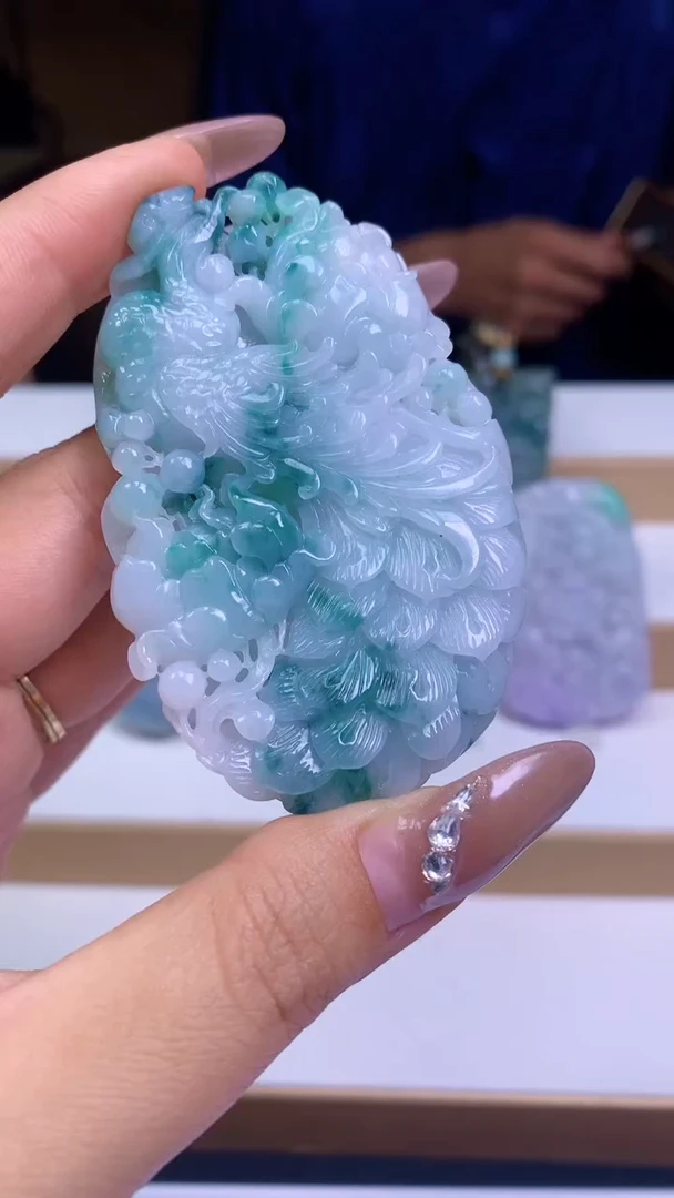 【闪购商品】定制翡翠未镶嵌1008yz-毛货挂件36