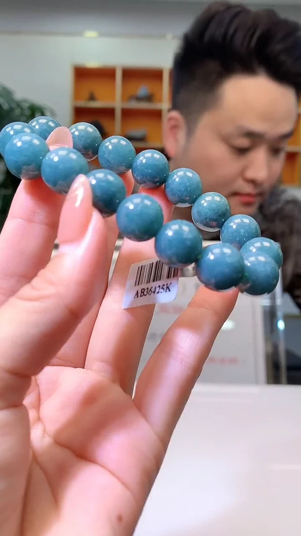 【闪购商品】定制翡翠未镶嵌1032hm- 毛货手串37