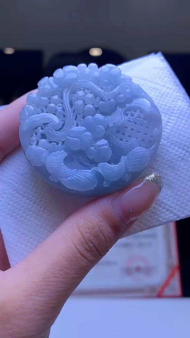 【闪购商品】定制翡翠未镶嵌1002xd-毛货挂件108