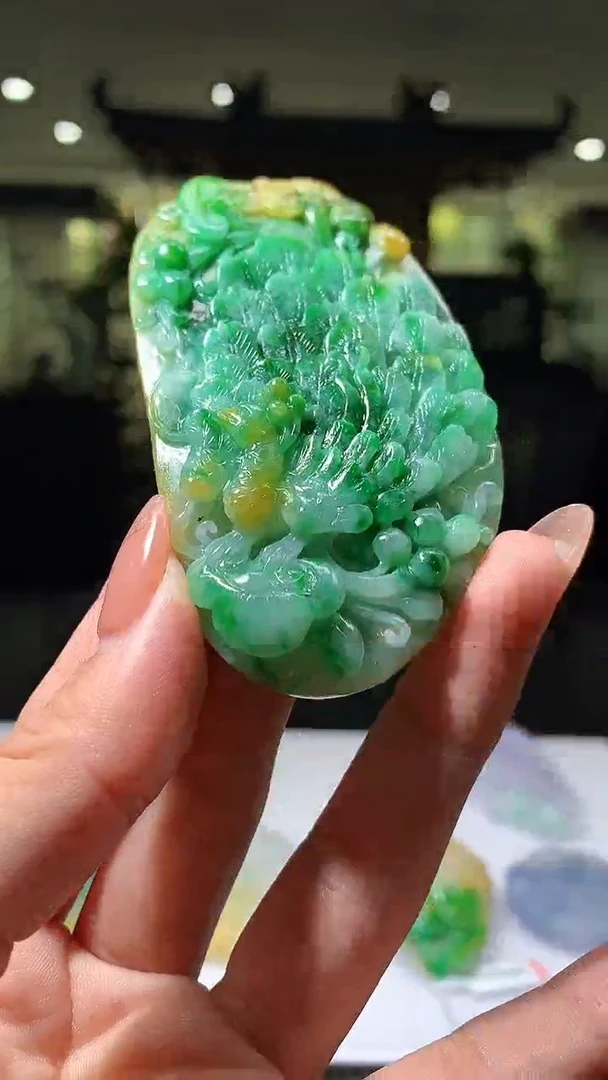 【闪购商品】定制翡翠未镶嵌1019hm-毛货挂件93