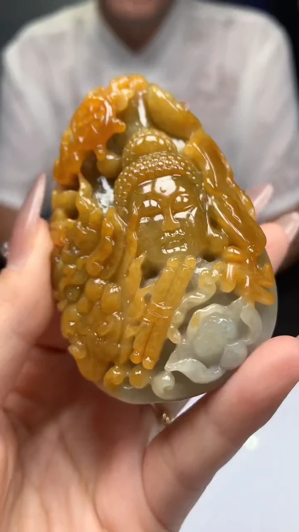 【闪购商品】定制翡翠未镶嵌1010yz-毛货挂件107