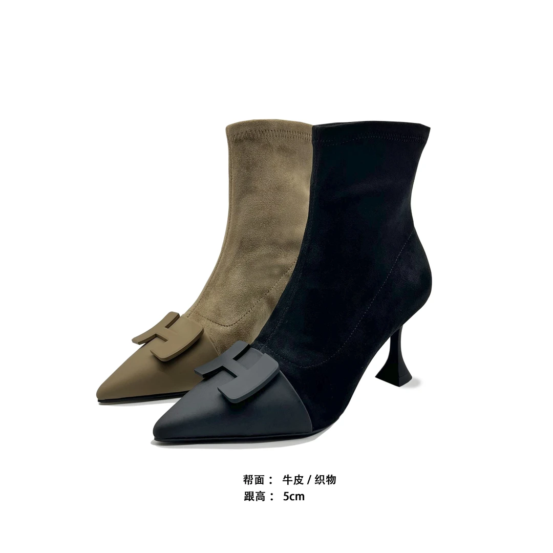 2023时尚百搭尖头细跟高跟鞋细跟职业单鞋女5657-5