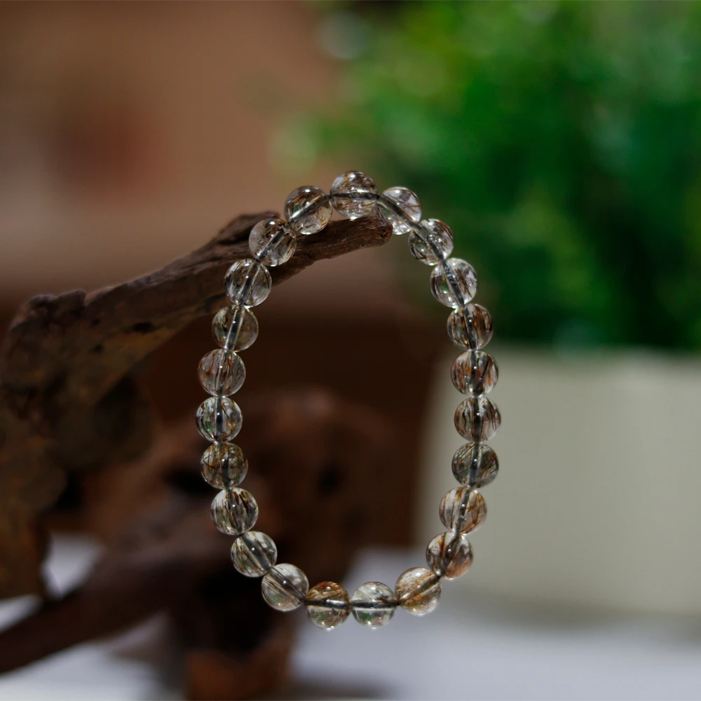 水晶手串·黑金超七8mm单圈·多样性发一·SSJ3002