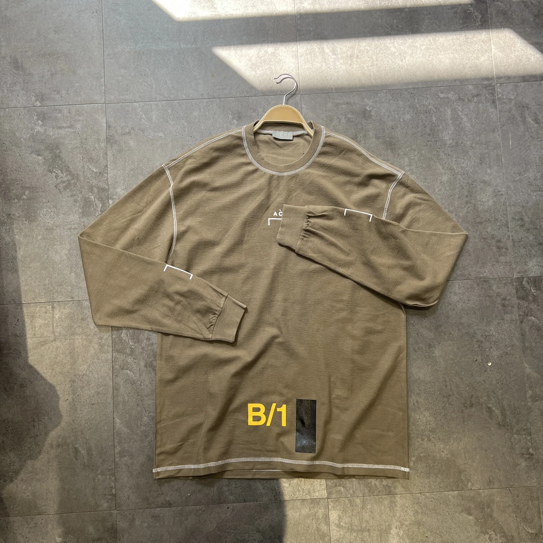 断码捡漏特价清货！300g重磅小领口美式宽松长袖T恤男女中长款潮t