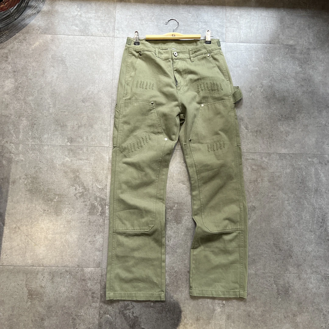 特价清货！日系多口袋工装裤男女显高直筒休闲裤美式破坏伐木裤潮