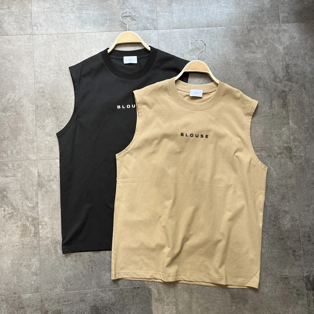 特价清货！250g小领口印胶字母运动上衣无袖T恤背心坎肩宽松男女潮