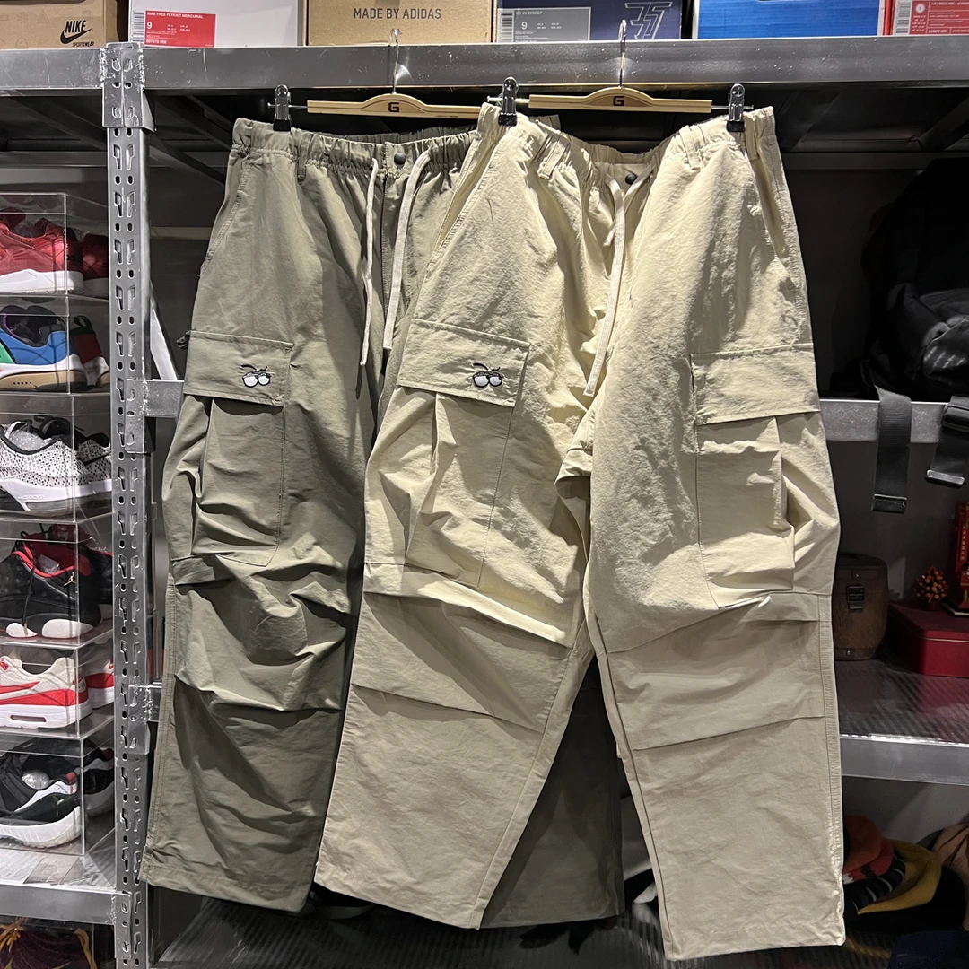 特价清货！日系宽松百搭阔腿裤多口袋男女休闲裤束脚工装裤加厚款