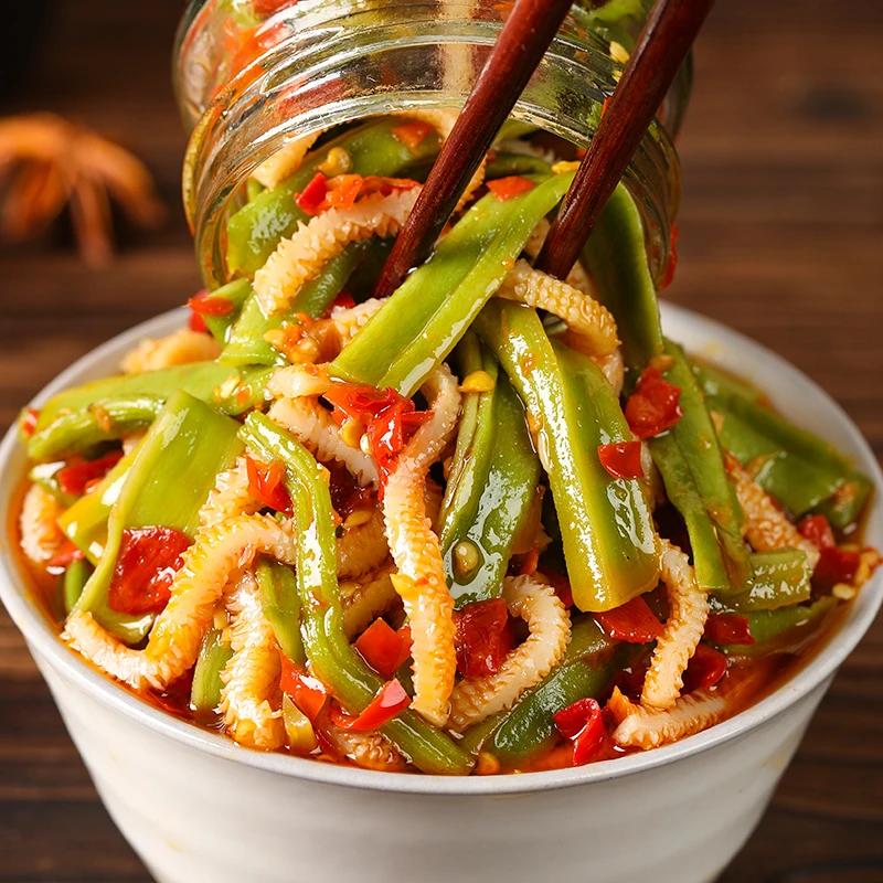 贡菜魔芋贡菜下饭菜开味即食湖南特产拌面小菜开味凉拌咸菜榨菜