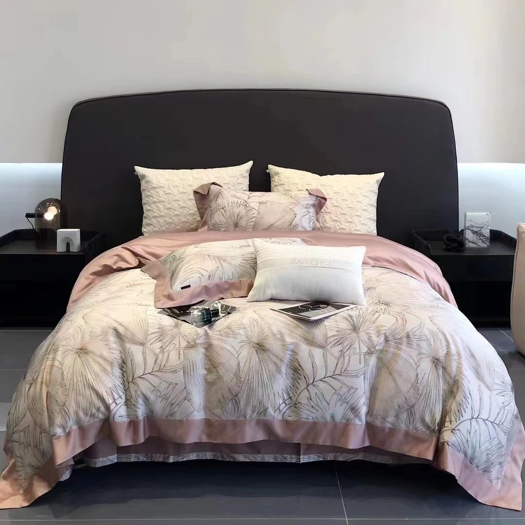 不老的爷爷 奥地利兰精天丝风时尚印花四件套简约轻奢凉感-曼洛芬