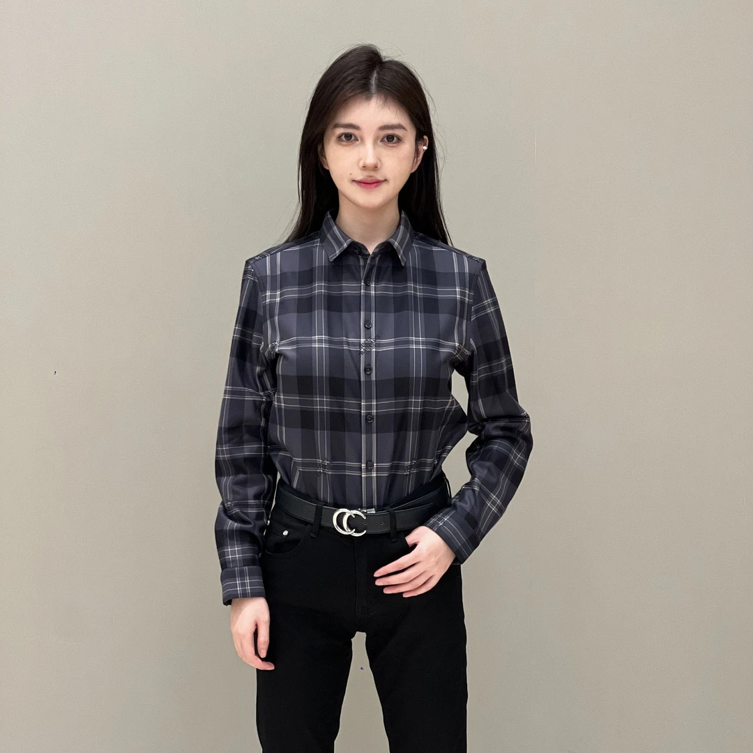 T&X/梯形2025秋冬新款男士格纹混纺磨毛保暖抗皱免熨衬衫(0062)